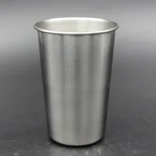 200 шт 500 мл чашки из нержавеющей стали 16 унций стаканы объемом в одну пинту металлические чашки ручные пивные чашки Посуда для напитков