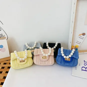 

Kids Purses and Handbags Mini Crossbody 2020 Autumn Winter Cute Little Girls Small Coin Pouch Kids Pearl Party Hand Bags Purse