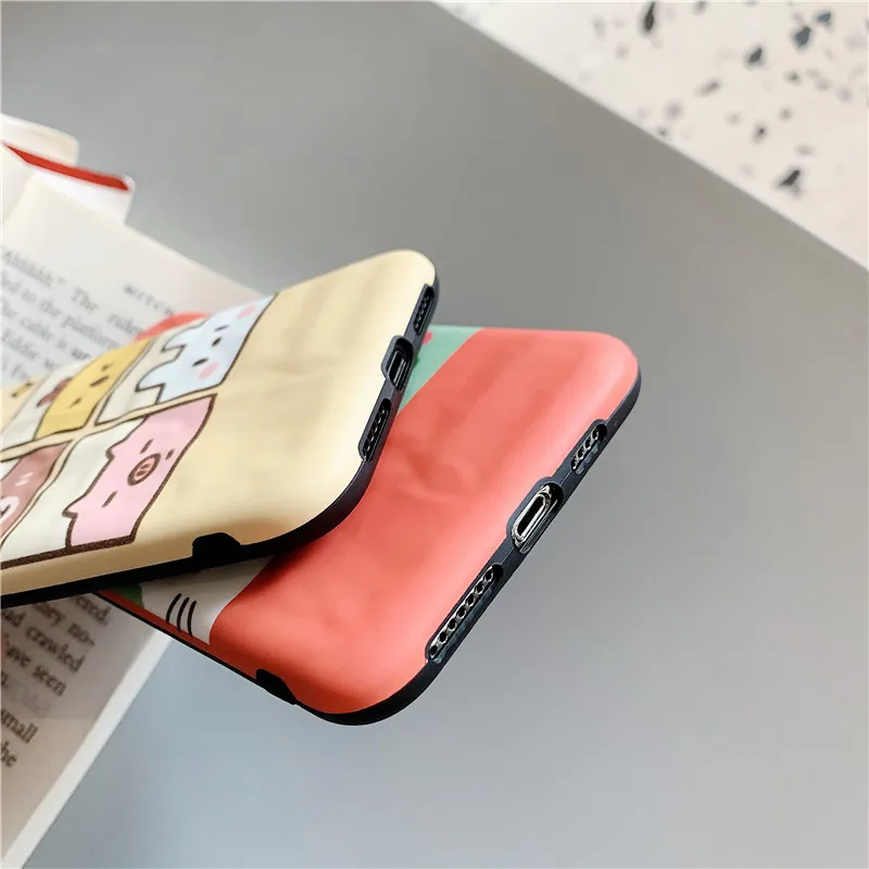 Милый чехол для iPhone 11 Pro Max X XS Xr 7 8 Plus XS MAX Мягкий Жидкий чехол IMD