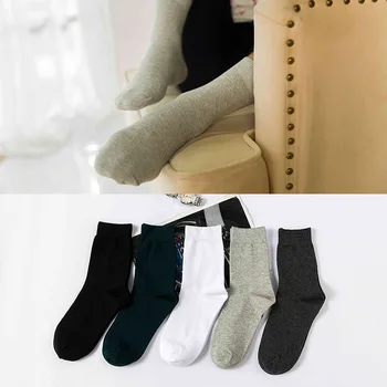 

3Pair Solid Color Mens Socks Cotton Breathable Short Socks Bussiness/casual Chaussette Homme Socks for Men Unisex Ankle Sock