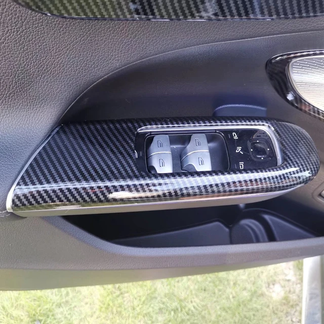 Auto Mittel konsole Panel Abdeckung Kohle faser Stil Innen Schalttafel  Verkleidung Ersatz für Mercedes-Benz C-Klasse W206 S206 - AliExpress