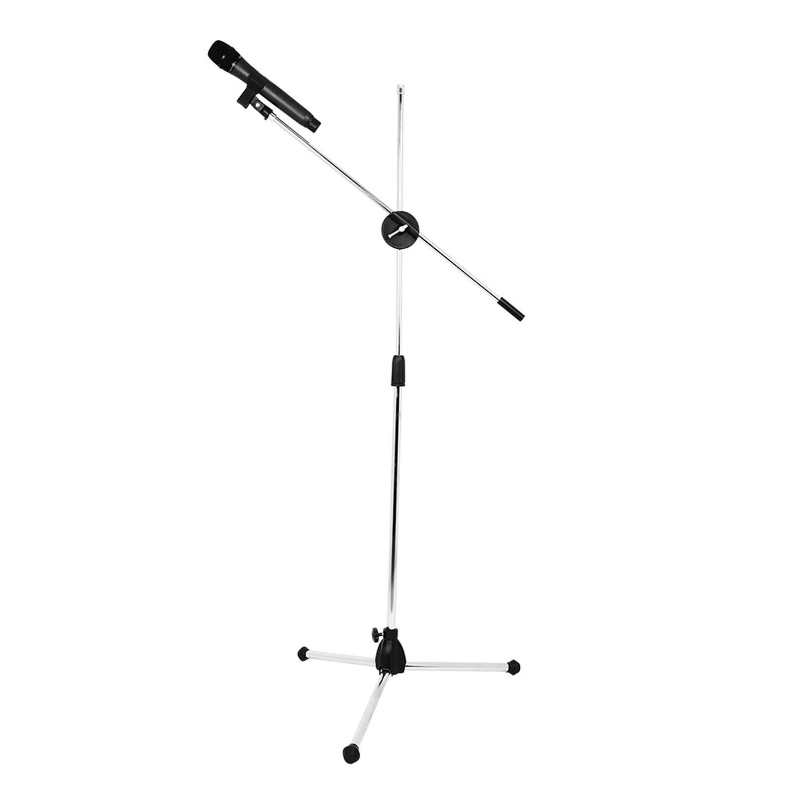 Professional Swing Boom Floor Stand Microphone Holder Ajustable Collapsible Mic Stand Stage Tripod Base With 2 Mic Clips Professional Swing Boom Floor Stand Microphone Holder Ajustable Collapsible Mic Stand Stage Tripod Base With 2 Mic Clips