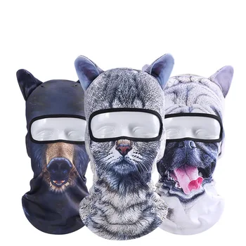 

Funny 3D Animal Dog Cat Husky Balaclava Motorcycle Hat Motocross Motorcycle Ski Snowboard Helmet Lining Shield Head Face Mask