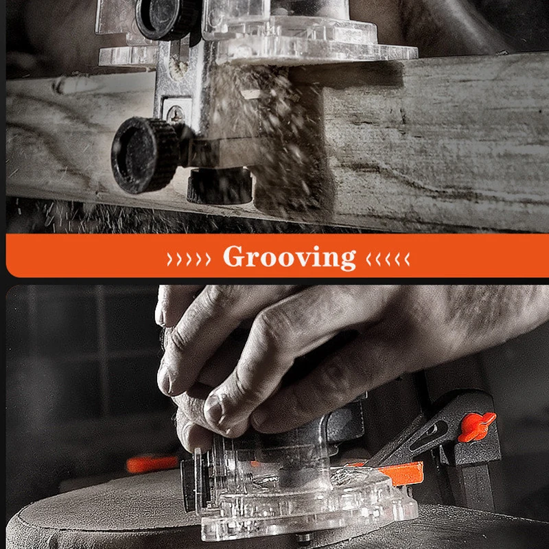 LOMVUM 470W Woodworking Router Milling Machine Electrict Trimmer 220V Wood Cutting Trimming Machine Milling Engraving Slotting