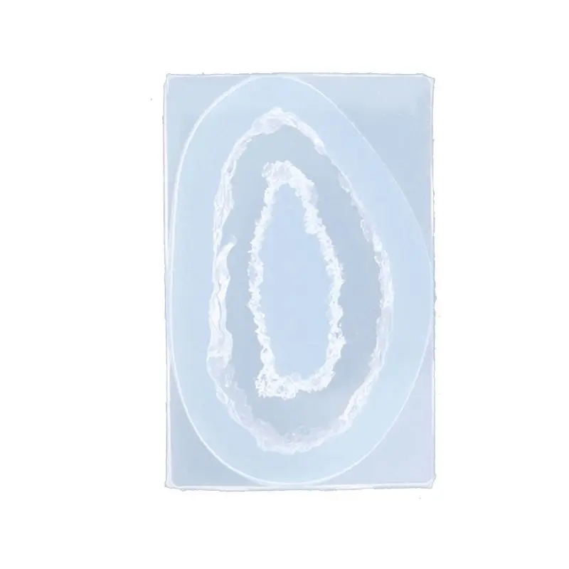Прозрачный белый кристалл кварца рок кластер Geode Druzy Gem формочка для силиконовой Подвески Ювелирные изделия из смолы T4MD