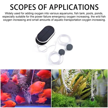 

Portable Oxygenator Fishing Outdoor 5V Solar Air Pump Power Charging Fish Tank Fishing Oxygen Pump for Aquarium Fishing