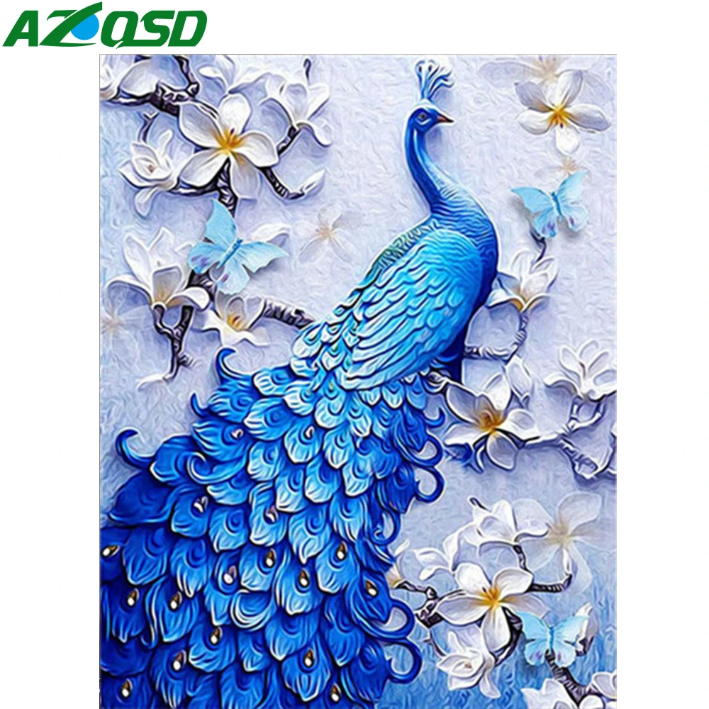 AZQSD DIY картина маслом по номерам животное ручная роспись подарок Unframe Раскраска