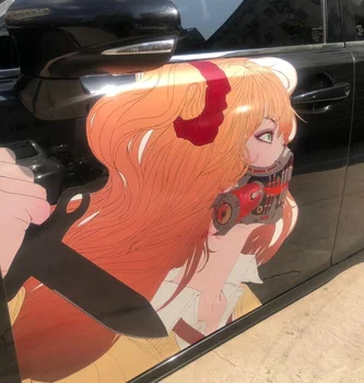 

LEFT SIDE Customized Cartoon Anime Cute Sticker Body Scratch Waterproof Car Sticker Decoration Car Modification Sticker
