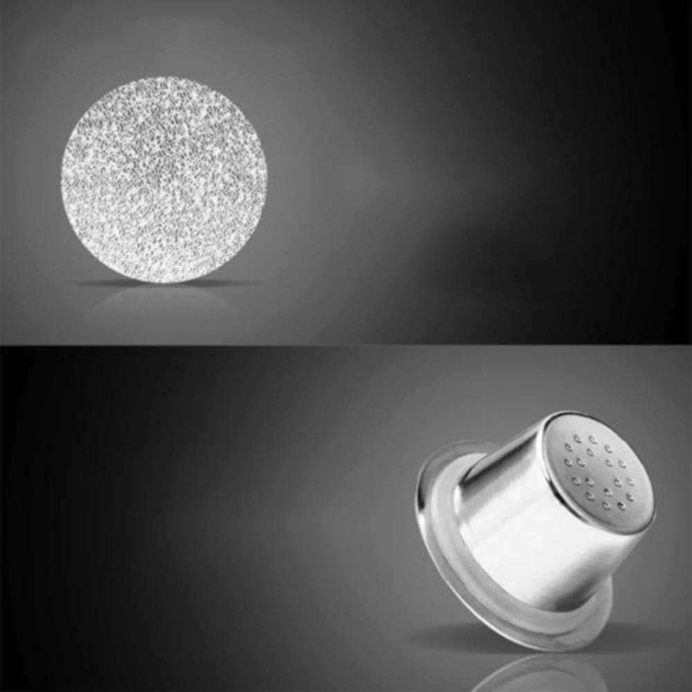 1*Stainless steel coffee capsule+1*Spoon+1*Brush Refillable Reusable Coffee Pod for coffee lovers gift good filtration