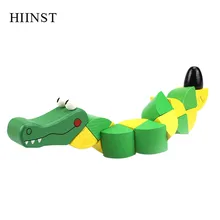 HIINST Toys Mini Puzzle Wooden Blocks Snake Magic Variety Crocodile Twist Kids Game Baby Development Transformable Learning Toys