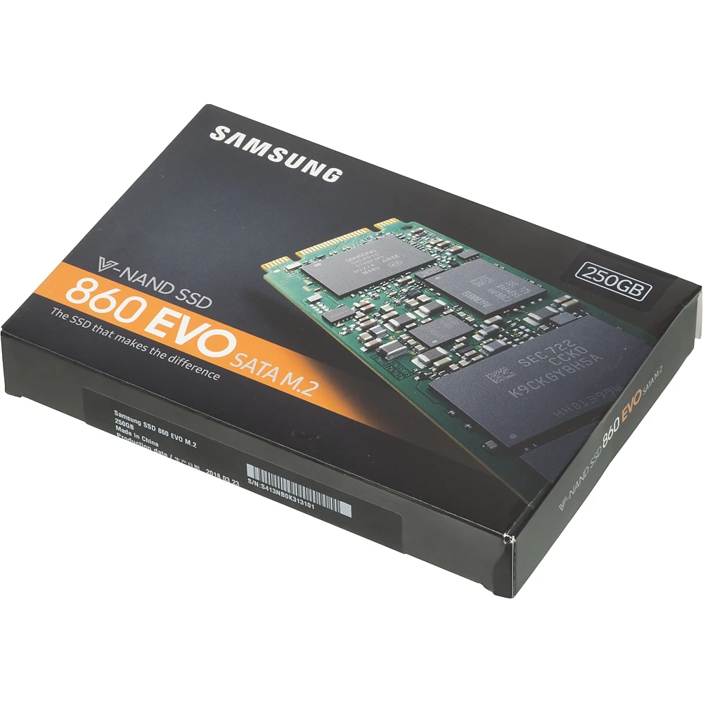Накопитель SSD Samsung SATA III 250Gb MZ-N6E250BW 860 EVO M.2 2280
