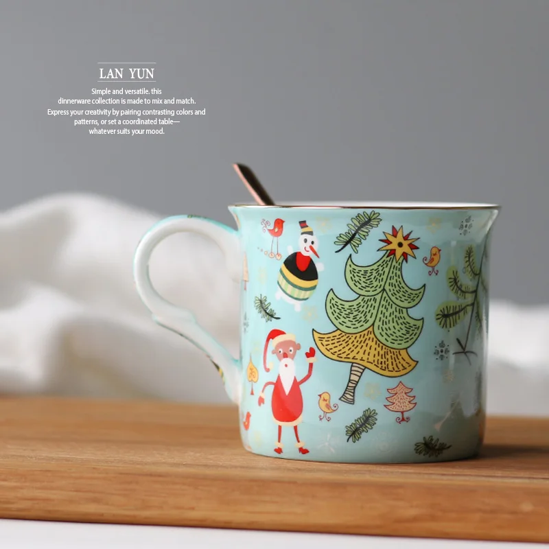 Скандинавские рождественские иллюстрации рождественский подарок, счастливый снеговик кофейная чашка, молочный чай, сказка Рождество
