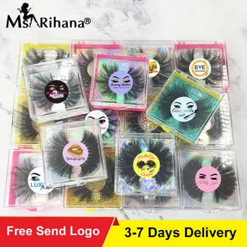 

Wholesale Eyelashes 20/30/40 Pairs Free Custom Logo 3D Mink Lashes Vendor Dramatic Natural 25mm False Mink Eyelashes Bulk Makeup