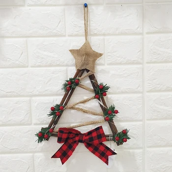 

Christmas Halloween LED Wreath Hanging Decoration Household Wreath Wall Door Farmhouse Decor e