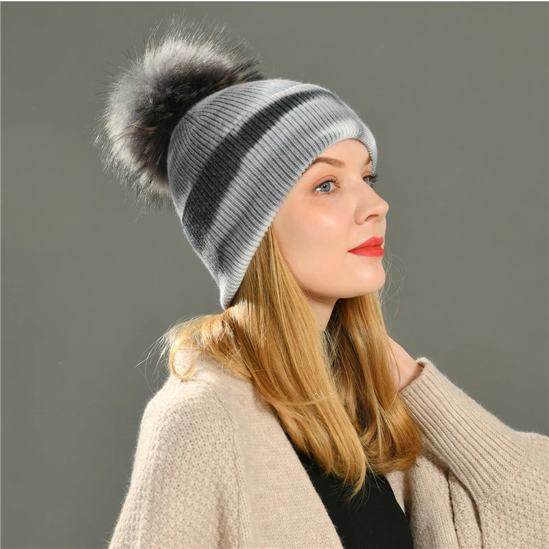 Tie-Dye Musim Dingin Beanie Topi untuk 