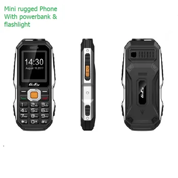 

Unlock Small Outdoor Rugged Mobile Phone For Senior Russian Key Facebook Torch Light IMEI Changable Mini Power Bank Cemera P011