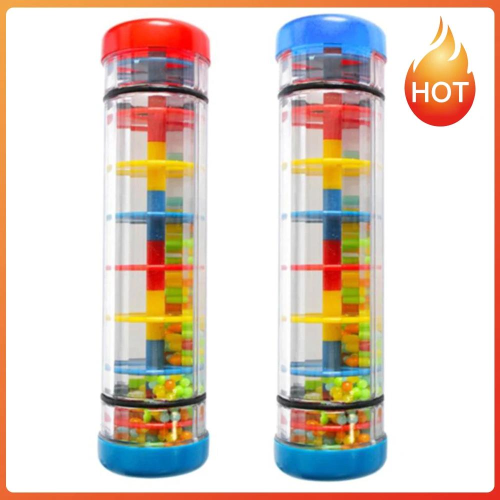Rainbow Hourglass Rain Rainmaker Stick Musical Toy Raindrop Sound for Kids baby Educational nstrument Fun | Игрушки и хобби