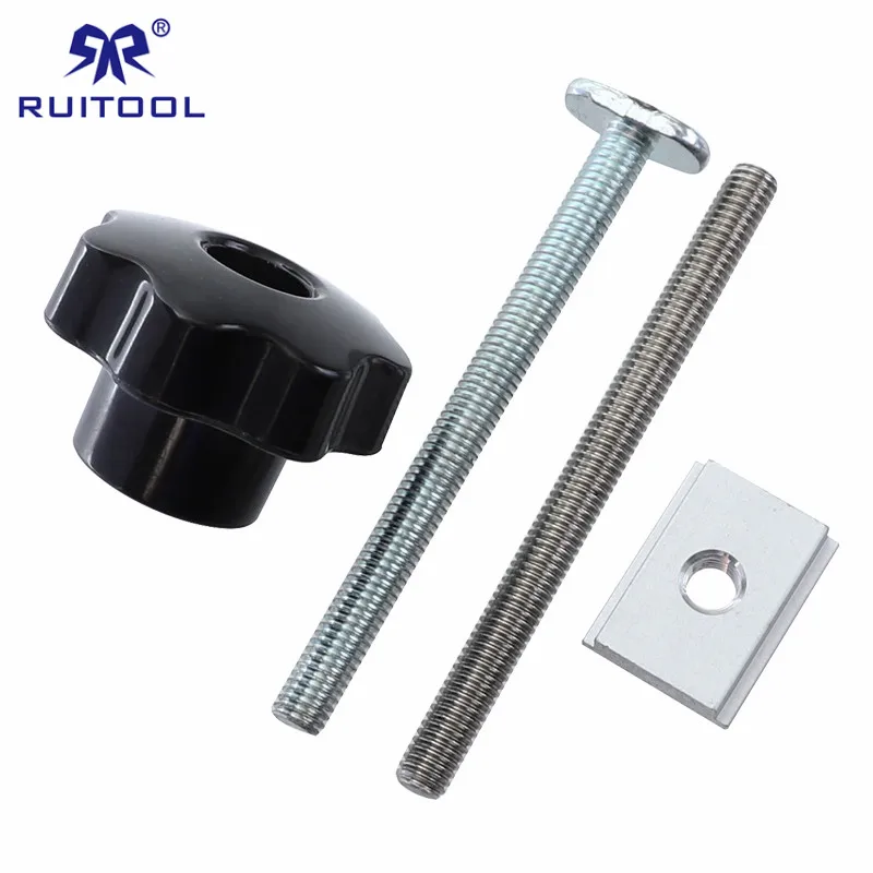 Т слот гайка Fit 3/" x3/8" Т-трек скользящая гайка M8 винты с пластиковой головкой для маршрутизатора стол Деревообработка