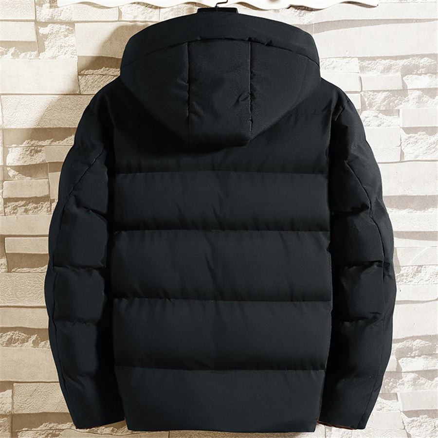 Cotton-padded Jacket Men's Autumn and Winter Jackets 2021 New Casual Hooded Thick Warm Clothing Plus Size Padded Coat Men 2