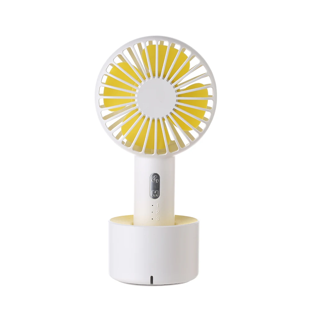 White NMT-011 простой вентилятор электрический Портативный Беспроводная зарядка через usb 3-Скорость ручной Мини кулер вентилятор - Цвет: White