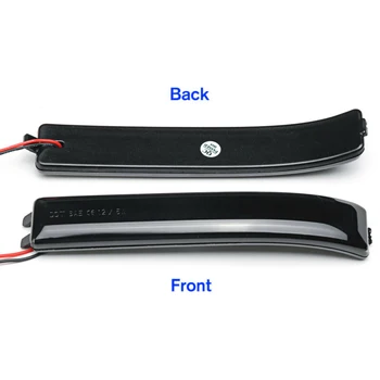 

2pcs Turn Signal Lights Reflector For Ford F-150 Raptor Dynamic Flash Smoked Black 3528SMD