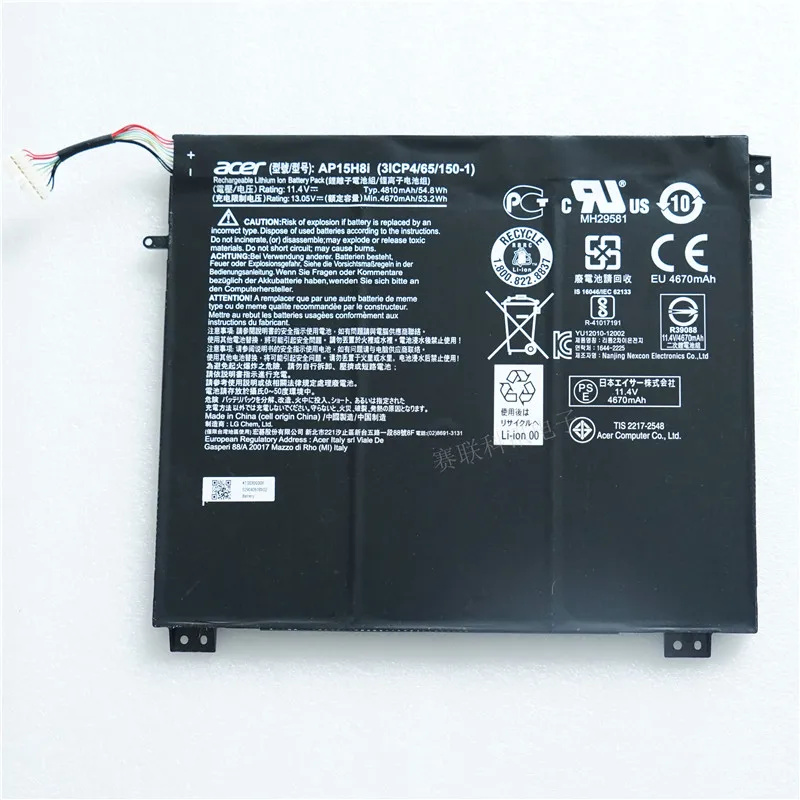 Новая натуральная батарея для acer Aspire One Cloudbook 14 AO1 3ICP4/65/150-1 AP15H8I 11 4 V 4670mAh | Компьютеры