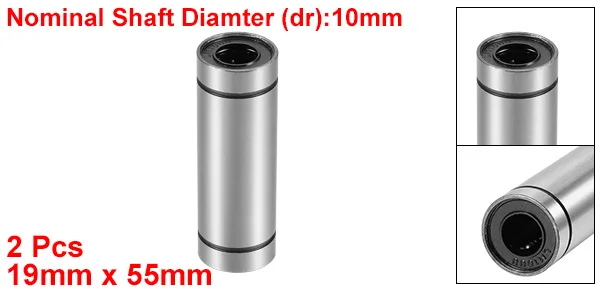 2pcs LM10UU Uxcell удлиненный Линейный шарикоподшипник 8 мм 10 мм 12 мм 16 мм 20 мм 25 мм 30 мм шарикоподшипник линейного движения втулка подшипника для 3D-принтера с ЧПУ - Цвет: 2pcs LM10UU