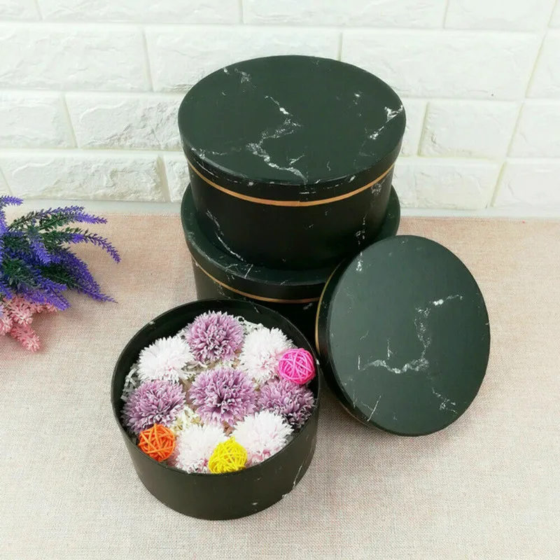 3PC/Set Flower Box Florist Hat Boxes Christmas Flowers Valentine's Day Gifts Living Vase Gift Party Favors Navidad |