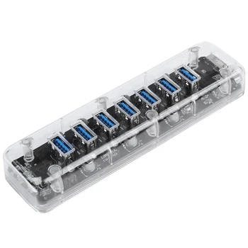 

ORICO 7 Ports USB3.0 Transparent Hub Splitter With Dual Micro-USB Power Port 5Gbps 3.0 USB Hub Support Otg For Mac/Windows/Linux