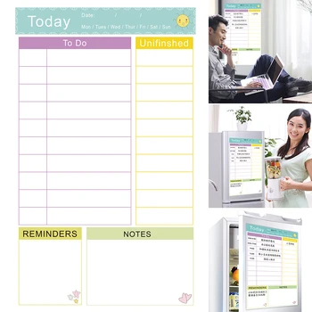 

Note With Pen Whiteboard Waterproof Message Board To Do List Writing Drawing Kitchen Reuse Memo Pad Fridge Magnet Planner Home