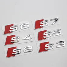 Для Audi A4 A6L модифицированный Автомобильный логотип S3 S4 S5 S6 S7 знак слова RS4 5-6-7-3 логотип после хвоста