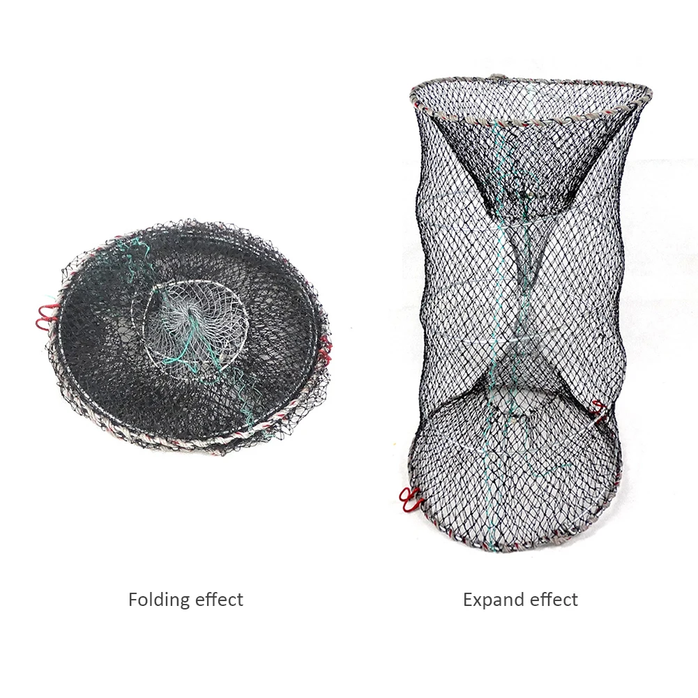 1PC Foldable Bait Cast Mesh Trap Net Portable Fishing Landing Net