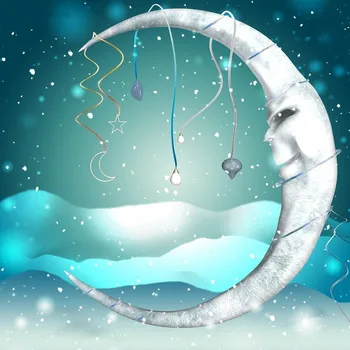 

5D Square Diamond Painting Cartoon Crescent Full Round Drill Diamond Accessories Moon Mosaic Picture of Rhinestone Decoration