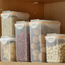 Бытовые уплотненные Герметичные банки для хранения продуктов, контейнеры для хранения продуктов, коробка для хранения продуктов для дома(белый+ оранжевый 1000 мл 1800 мл