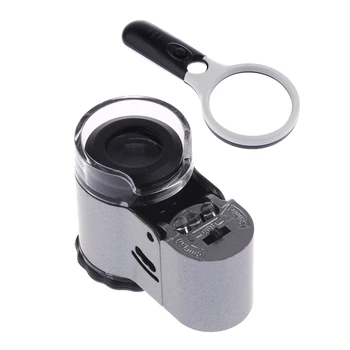 

Jeweler Loupe With LED UV Light Magnifier Jewelry+Magnifier 3 LED 3X 45X