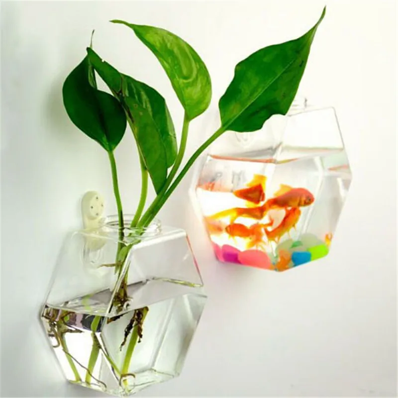 Original Hexagonal DIY Wall Glass Vase Minimalist Style Terrarium Hanging Flower Hydroponic Unit Home Art Decor | Дом и сад