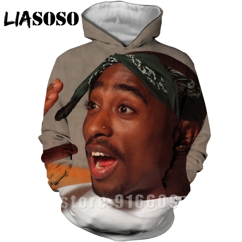 Rapper 2Pac, 3D принт, хип-хоп толстовки, Мужская Весенняя спортивная толстовка, толстовка с капюшоном, Мужская/Женская толстовка, рок пуловер, спортивные костюмы - Цвет: 2