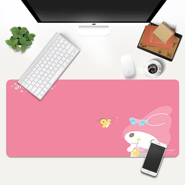 Kawaii Mouse Pad Gamer Pink Computer Mat Cute Office Decor Large Gaming Slipmat Keyboard Pc Accesories 800x300 Mousepad 90x40 Xl 14
