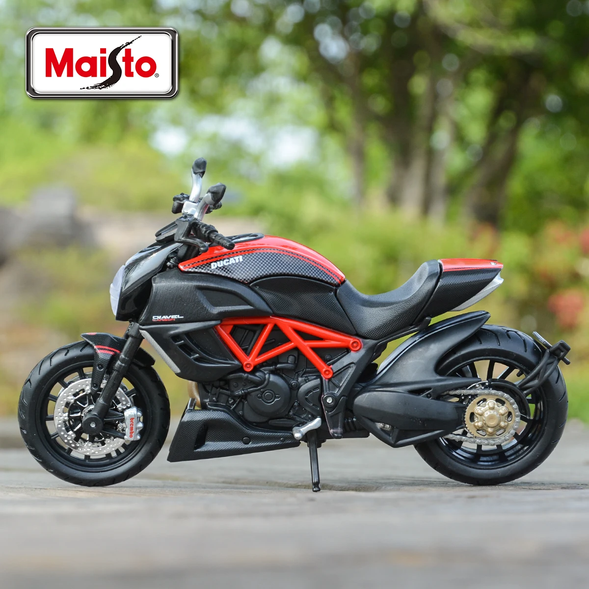 Maisto 1:12 Ducati Diavel Carbon Red Die Cast Vehicles Collectible Hobbies Motorcycle Model Toys 5