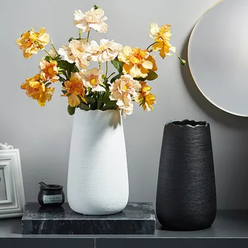 

Floor Vase Medium and Small Classic White Ceramic Vase Tabletop Vases Modern Nordic Tall Flower Vase Home Decoration White Vas