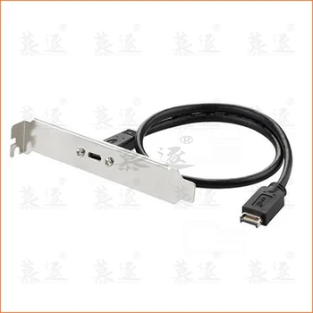 

0.4M USB 3.1 Front Panel Header to USB-C Type-C Female Extension Cable 40cm with Panel Mount Screw 40cm