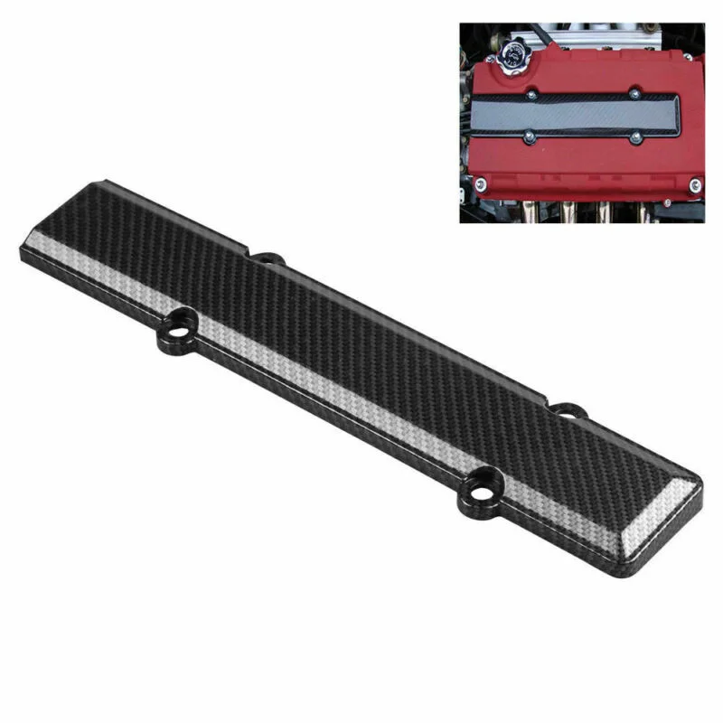 Car Engine Cover Auto Carbon Fiber ABS Plastic Valves Spark Plug For