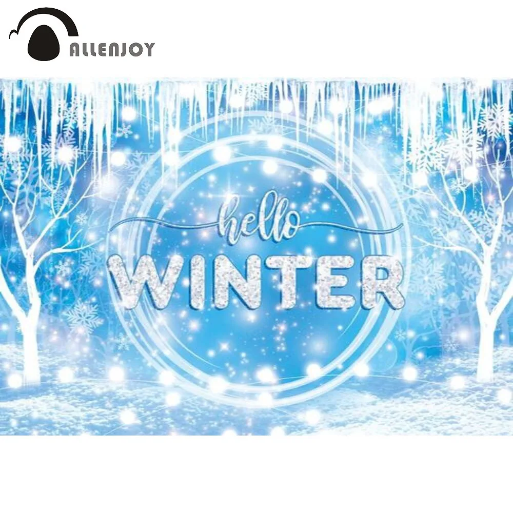 Allenjoy Hello зимний фон снег замороженный лед праздник новогодвечерние ринка