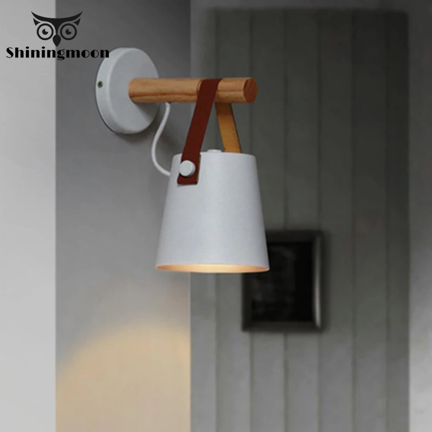 

Nordic Loft LED Wall Lamps Modern Wooden Art Wall Lamp Cafe Bar Decoration Wall Light Luminaire Living Room Bathroom Wall Lights