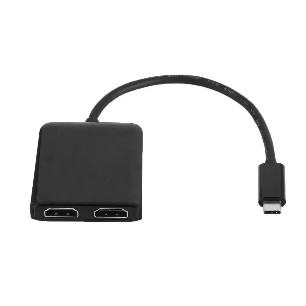 

USB C to Dual Displayport Adapter,USB 3.1 Type C/Thunderbolt 3 to Dual Displayport DP Adapter 4K 30Hz USB-C to DP MST Hub
