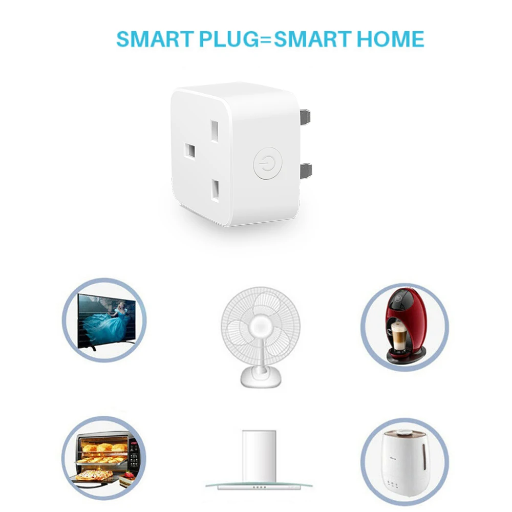 Usee Link Smart Socker power Plug WiFi умная розетка Великобритания 10A мощность ed By Tuya работа с Alexa Google Home Mini IFTTT