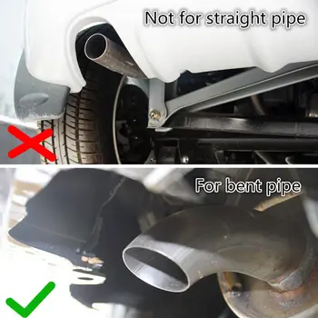 

Inlet Rear Muffler Exhaust Tail Pipe Car Trim Stainless steel Universal 2.5"