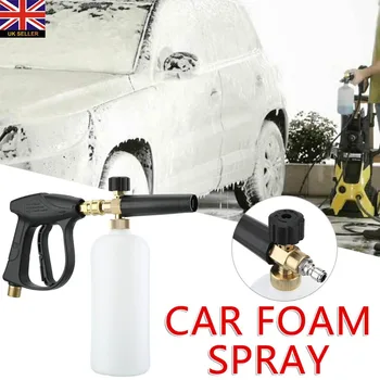 

For Car Washing 1/4" High Pressure Gun Snow Foam Generator Nozzle Spray Professional C-annon Soap Lance Washer Tools With Bottle