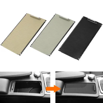 

LEEPEE Cup Holder Plate Car Accessories Centre Console Roller Blind Cover for Mercedes Benz C E Class W204 W212 Console Cover