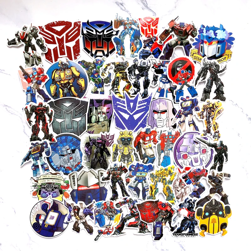 50 шт. логотип Optimus Prime Наклейка Декор для чемодана наклейки для скейтборда для ноутбуков DIY игрушки водонепроницаемые наклейки